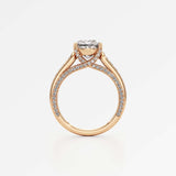 Irene Diamond Engagement Ring 2 ct Cushion Cut in 14K Rose Gold – view 3