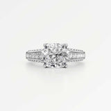 Irene Diamond Engagement Ring 2 ct Cushion Cut in 18K White Gold – view 2