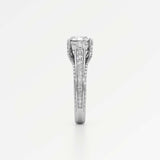 Irene Diamond Engagement Ring 1.50 ct Cushion Cut in 14K White Gold – view 4