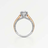 Irene Diamond Engagement Ring 1.50 ct Cushion Cut in 18K White & Rose Gold – view 3