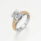 Irene Diamond Engagement Ring 1.50 ct Cushion Cut in 14K White & Yellow Gold – view 1