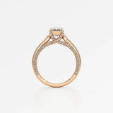 Irene Diamond Engagement Ring 1.50 ct Emerald Cut in 14K Rose Gold – view 3
