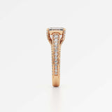 Irene Diamond Engagement Ring 1.50 ct Emerald Cut in 14K Rose Gold – view 4