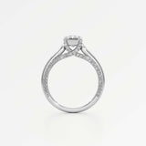 Irene Diamond Engagement Ring 2 ct Emerald Cut in 18K White Gold – view 3