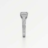 Irene Diamond Engagement Ring 2 ct Emerald Cut in 18K White Gold – view 4