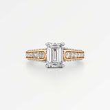 Irene Diamond Engagement Ring 2 ct Emerald Cut in 18K White & Yellow Gold – view 2