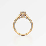 Irene Diamond Engagement Ring 1.50 ct Emerald Cut in 14K Yellow Gold – view 3