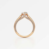 Irene Diamond Engagement Ring 2 ct Marquise Cut in 14K Rose Gold – view 3