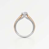 Irene Diamond Engagement Ring 1.50 ct Marquise Cut in 14K White & Rose Gold – view 3