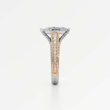 Irene Diamond Engagement Ring 1.50 ct Marquise Cut in 14K White & Rose Gold – view 4