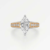 Irene Diamond Engagement Ring 1.50 ct Marquise Cut in 18K White & Yellow Gold – view 2
