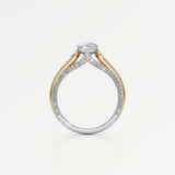 Irene Diamond Engagement Ring 1.50 ct Marquise Cut in 14K White & Yellow Gold – view 3
