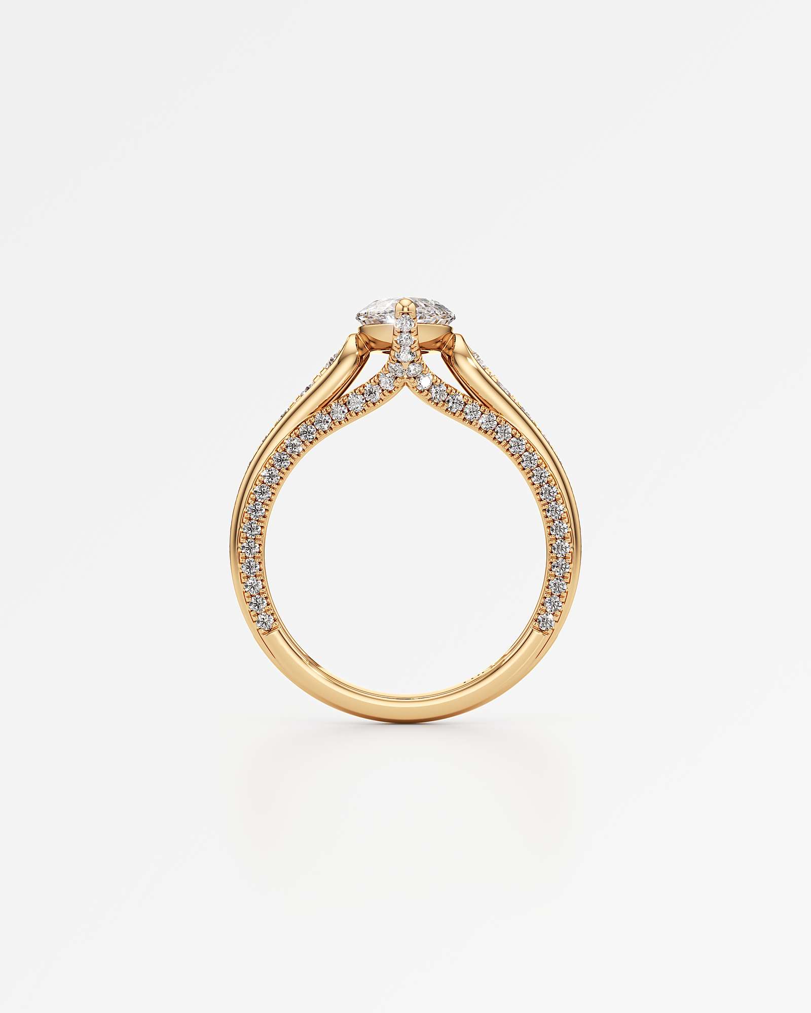 Irene Diamond Engagement Ring 1.50 ct Marquise Cut in 18K Yellow Gold – view 3