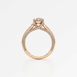 Irene Diamond Engagement Ring 2 ct Oval Cut in 14K Rose Gold – view 3