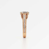 Irene Diamond Engagement Ring 1.50 ct Oval Cut in 14K Rose Gold – view 4
