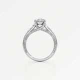 Irene Diamond Engagement Ring 2 ct Oval Cut in 14K White Gold – view 3