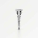 Irene Diamond Engagement Ring 2 ct Oval Cut in 18K White Gold – view 4