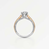 Irene Diamond Engagement Ring 2 ct Oval Cut in 14K White & Rose Gold – view 3