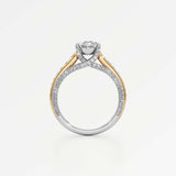 Irene Diamond Engagement Ring 2 ct Oval Cut in 18K White & Yellow Gold – view 3