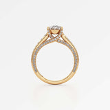Irene Diamond Engagement Ring 1.50 ct Oval Cut in 14K Yellow Gold – view 3