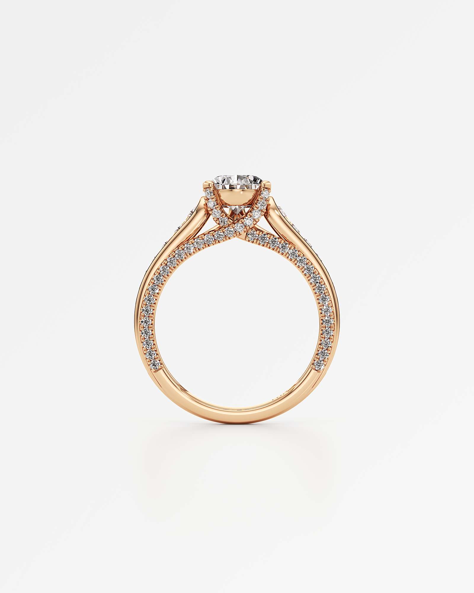 Irene Diamond Engagement Ring 1.50 ct Pear Cut in 14K Rose Gold – view 3