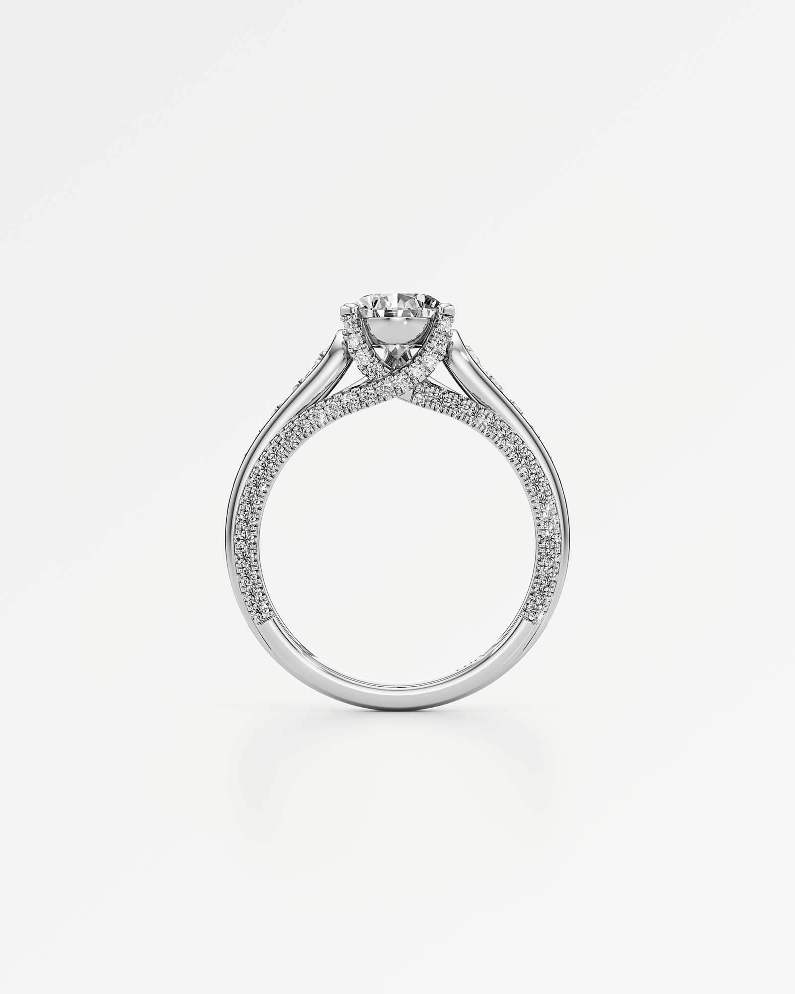 Irene Diamond Engagement Ring 2 ct Pear Cut in 14K White Gold – view 3