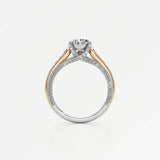 Irene Diamond Engagement Ring 1.50 ct Pear Cut in 14K White & Rose Gold – view 3