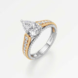 Irene Diamond Engagement Ring 1.50 ct Pear Cut in 18K White & Yellow Gold – view 1