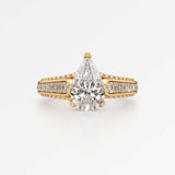 Irene Diamond Engagement Ring 2 ct Pear Cut in 18K Yellow Gold – view 2