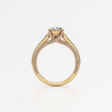 Irene Diamond Engagement Ring 1.50 ct Pear Cut in 14K Yellow Gold – view 3