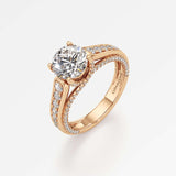 Irene Diamond Engagement Ring 2 ct Round Cut in 14K Rose Gold – view 1