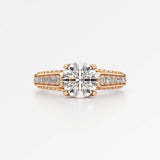Irene Diamond Engagement Ring 2 ct Round Cut in 14K Rose Gold – view 2