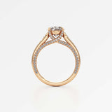 Irene Diamond Engagement Ring 1.50 ct Round Cut in 14K Rose Gold – view 3