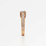 Irene Diamond Engagement Ring 2 ct Round Cut in 14K Rose Gold – view 4