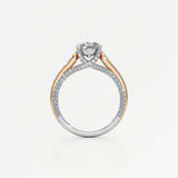 Irene Diamond Engagement Ring 2 ct Round Cut in 18K White & Rose Gold – view 3