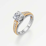 Irene Diamond Engagement Ring 2 ct Round Cut in 14K White & Yellow Gold – view 1