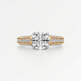 Irene Diamond Engagement Ring 2 ct Round Cut in 14K White & Yellow Gold – view 2