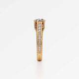 Irene Diamond Engagement Ring 2 ct Round Cut in 18K Yellow Gold – view 4