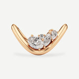 Elara Diamond Wave Ring 1.50 ct Oval Cut in 14K Rose Gold – view 2