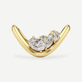 Elara Diamond Wave Ring 1.50 ct Oval Cut in 14K Yellow Gold – view 2