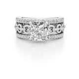 Catena Diamond Engagement Ring 1.50 ct Cushion Cut in 14K White Gold – view 2