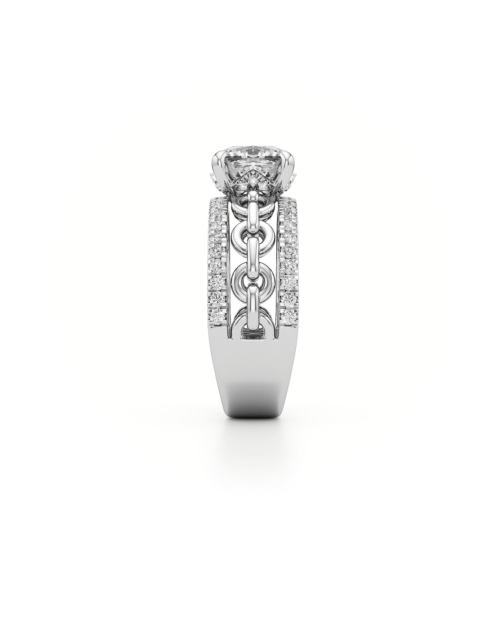 Catena Diamond Engagement Ring 1.50 ct Cushion Cut in 14K White Gold – view 4