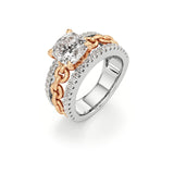 Catena Diamond Engagement Ring 1.50 ct Cushion Cut in 14K White & Rose Gold – view 1