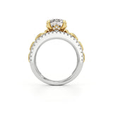 Catena Diamond Engagement Ring 1.50 ct Cushion Cut in 14K White & Yellow Gold – view 3