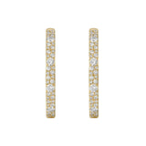 Glam Hoops Earring in rose gold — lab-grown diamond pavé (placeholder image)