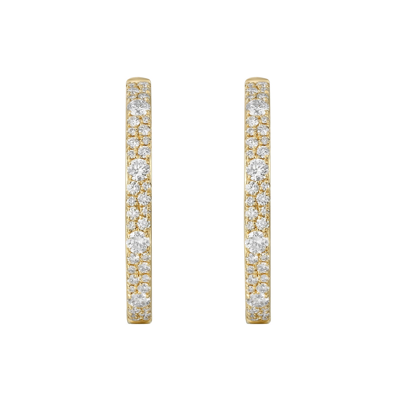 Glam Hoops Earring in rose gold — lab-grown diamond pavé (placeholder image)