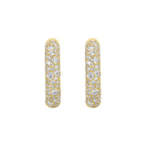 Glam Dome Huggies in rose gold — lab-grown diamond pavé (placeholder image)