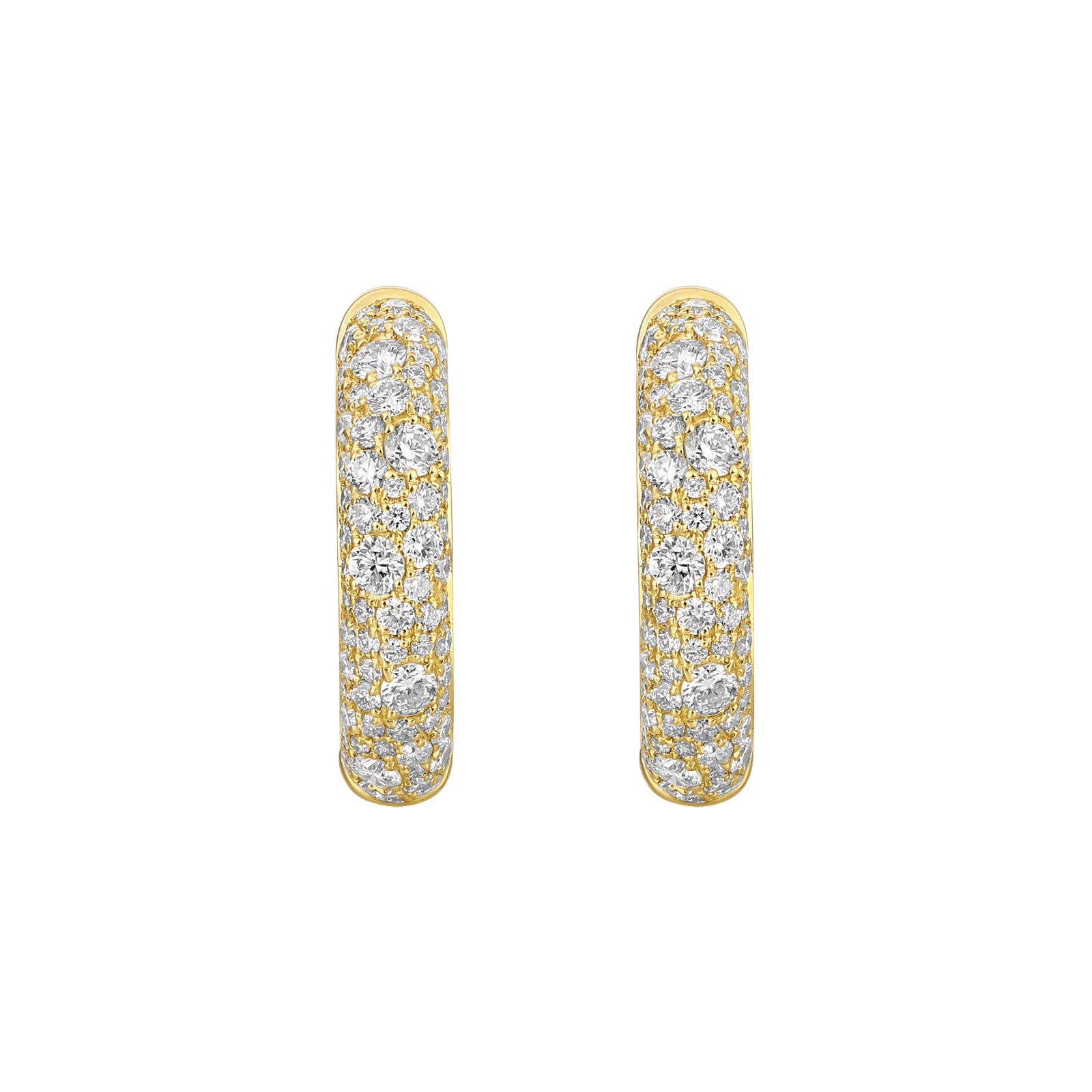 Glam Dome Huggies in rose gold — lab-grown diamond pavé (placeholder image)