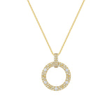 Glam Circle Pendant in rose gold — lab-grown diamond pavé (placeholder image)