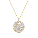 Glam Disc Pendant in rose gold — lab-grown diamond pavé (placeholder image)